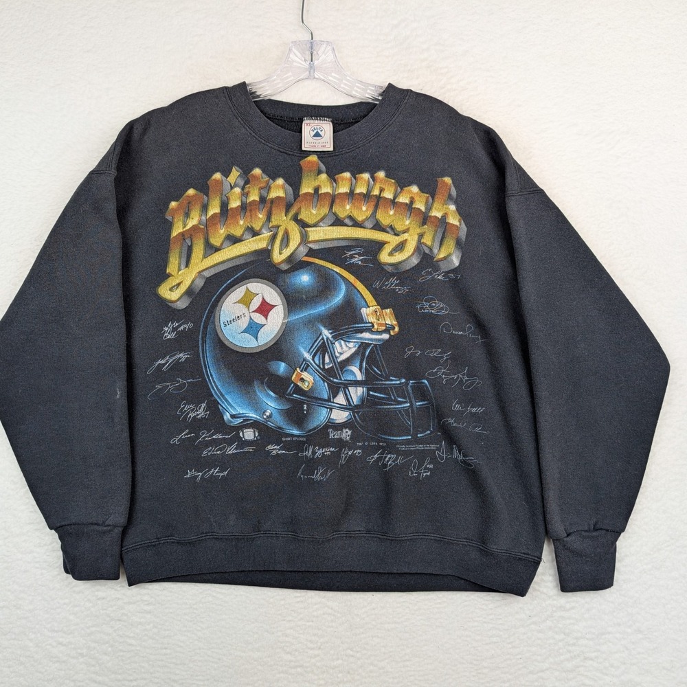 NFL Pittsburgh Steelers Vintage 1994 Blitzburgh Sweatshirt Black Adult XL